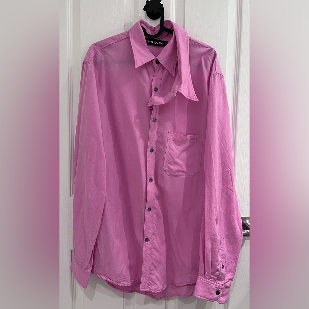 Y/Project Pink Casual Button Down Shirt